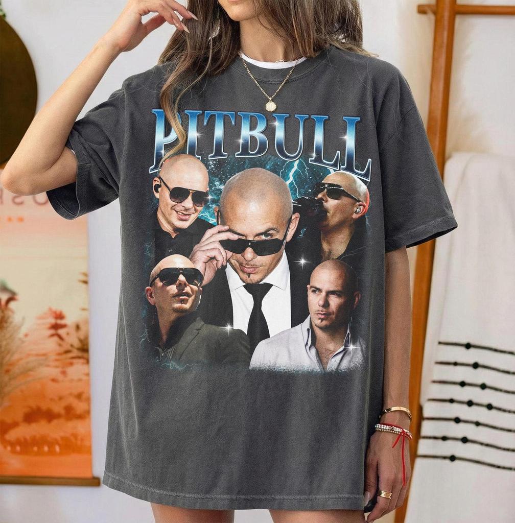 Vintage Pitbull Bootleg Shirt, Mr Worldwide Retro 90er Grafik-T-Shirt, Pitbull Sänger Comfort Colors T-Shirt, Musik-T-Shirt, Oversized Shirt