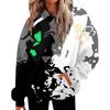 Women's Casual Fashion Witch Print Long-Sleeve Hooded Sweatshirt With Pockets