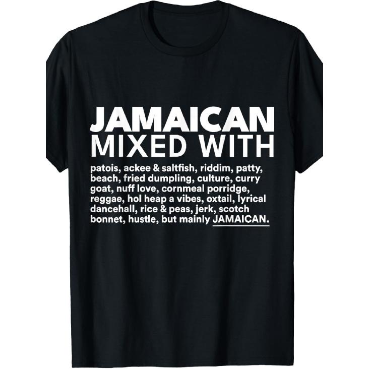 1pc Men S Funny Jamaican Patois Slang Graphic T-Shirt - Retro Loose Fit Short Sleeve with Jamaican Creole Phrases, Cultural Humor Apparel for Casual S чёрный