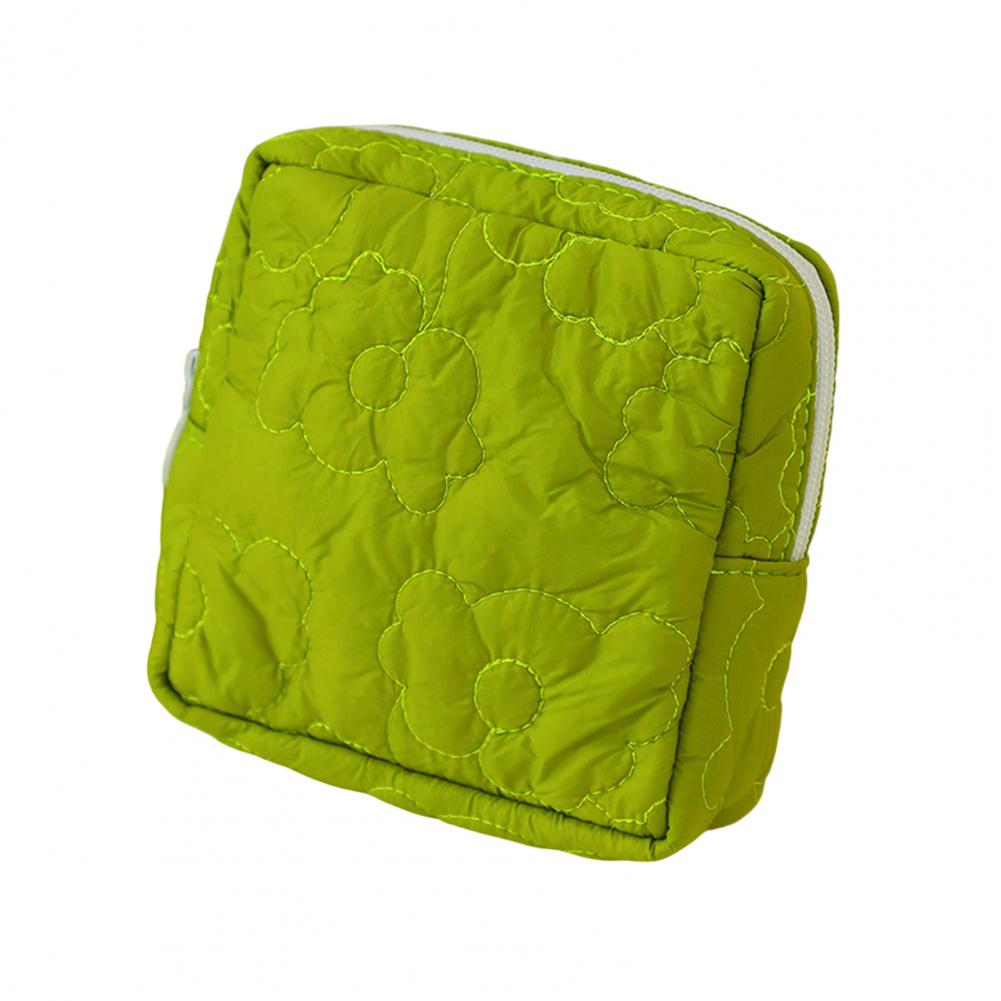 

Storage Pouch Travel Toiletry Organizer Floral Pattern Napkin Storage Bag Toiletries Organizer with Zipper Closure for Cards зелёный