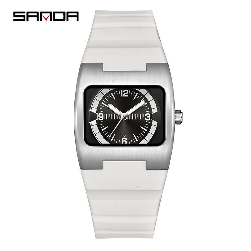 Orologio da uomo Sanda Retro Quadrato al Quarzo Luminoso Impermeabile