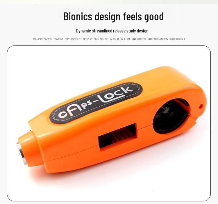 Trava Antifurto para Guidão de Motocicleta - Trava de Tampas de Manopla Bullhorn