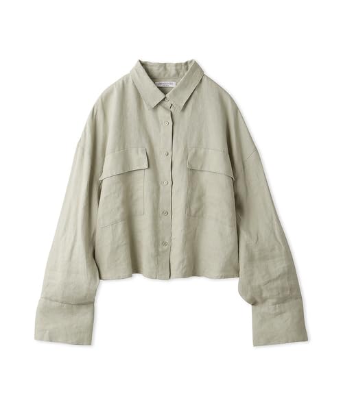 Mira Owen French Linen SET UP Short BEG Shirt, 09WFB241016, Women's,