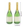 2 Pieces Toy House Champagne Bottle Miniature Handcrafted Simulated Drinks Realistic Accessory Bottles Model Dinning