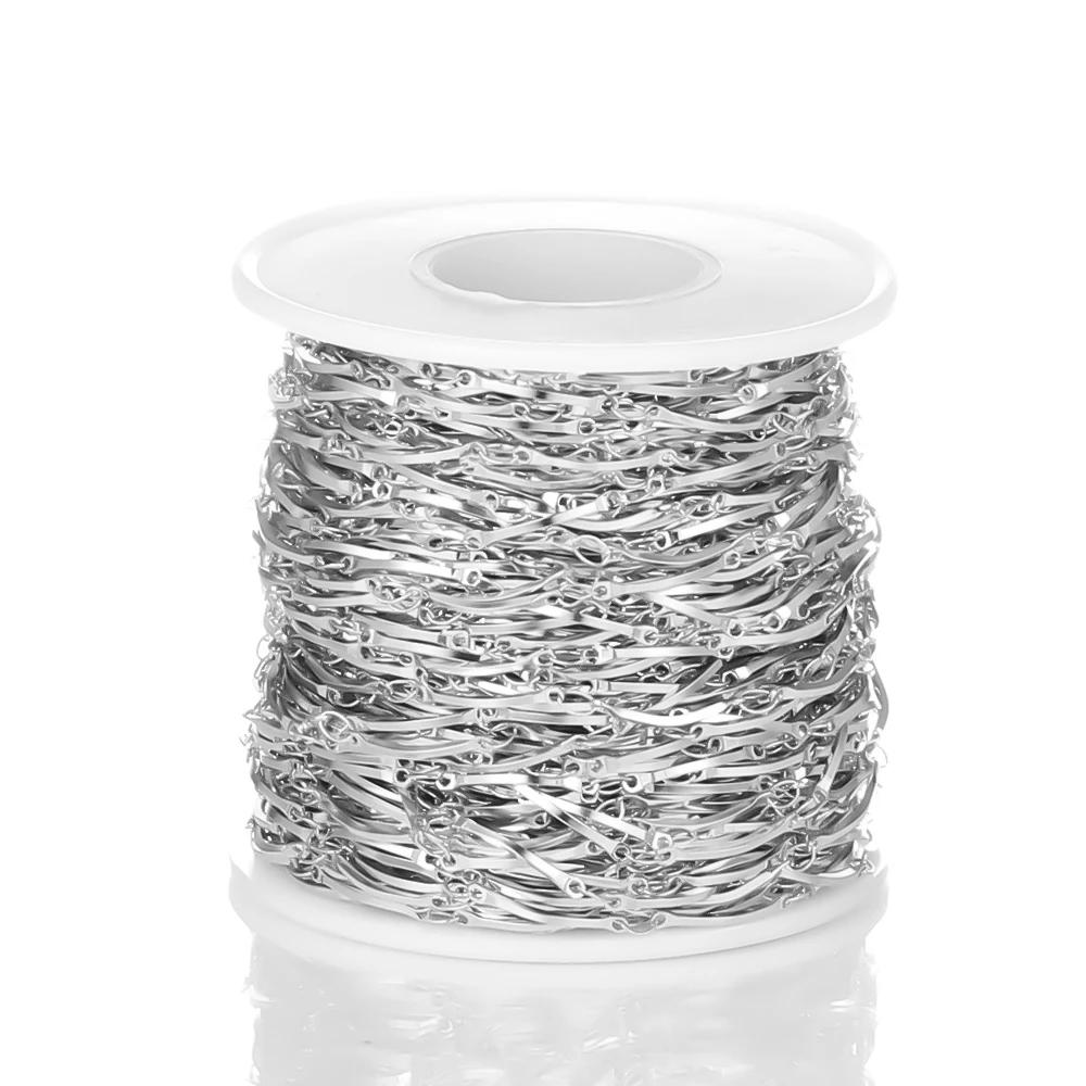 

1 Meter 18k Stainless Steel Bended Stick Chains for Bracelet DIY Jewelry Making Necklace Handmade Crafts Accessories Body Chains