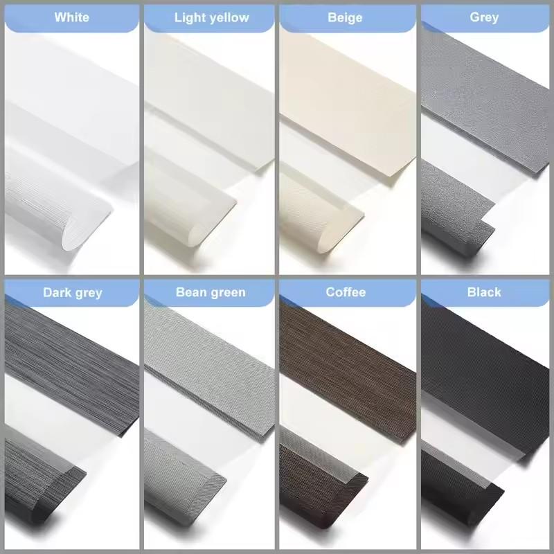 Factory Price Wifi Control Blinds 100%Polyester Double Fabric Connect Alexa Google Homekit Motor Automatic Zebra Blinds For Home
