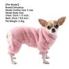 Winter Fleece Warm Dog Clothes Winter Soft Cozy Puppy Jumpsuit Plush Winter D-ring Overall For Small Medium Pet Vest Coat Cats