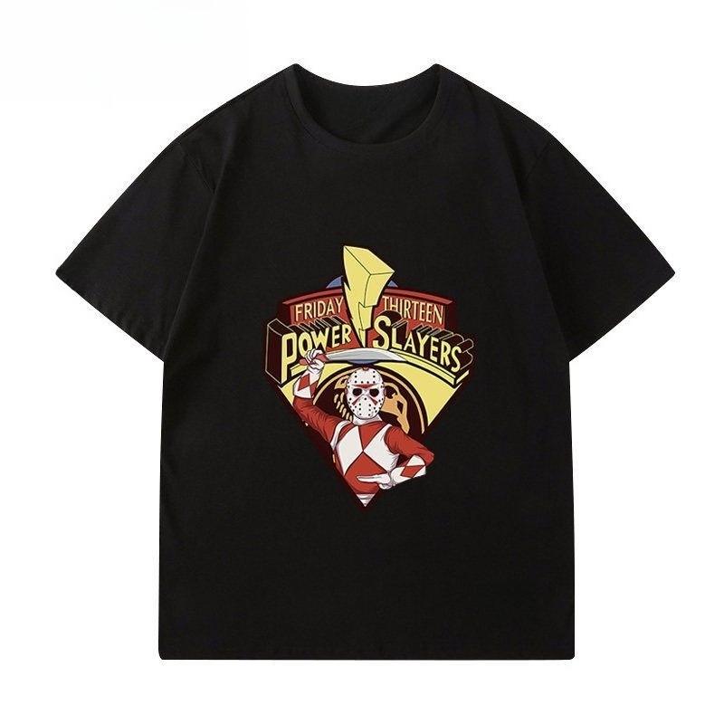 

2025Autumn and Winter Heavy Terror Trend Peripheral Printing T-shirt Men s and Women s Pure Cotton Comfortable Versatile T-shirt S