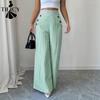 Women's Fashion Casual Stripe Print High Waist Trousers Pants & Capris