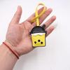Car Keyring Pearl Milk Tea Cup Pendant PU Leather Hanger Bag Pendant Pu Keychain  Car Accessory