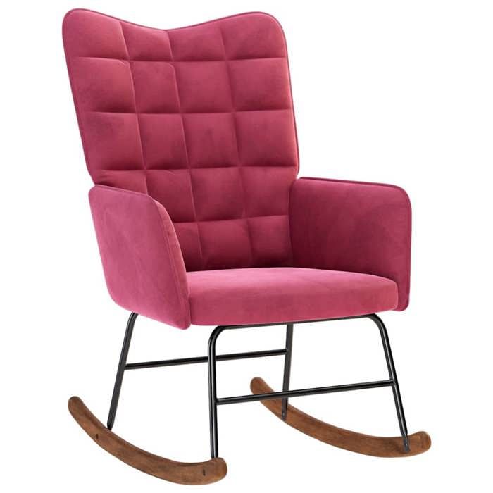 VidaXL Chaise à bascule Rouge bordeaux Velours, chaise, chaise de salon, chaise de relaxation, chaise longue, siège de 4016837