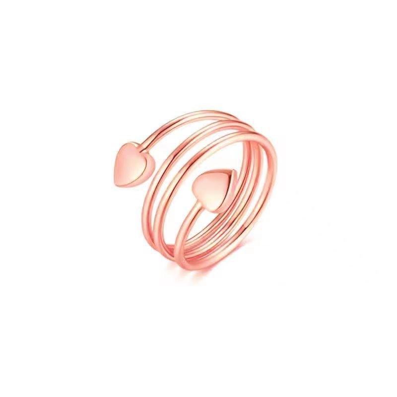 Love magnet ring, boutique high-end adjustable size spring ring