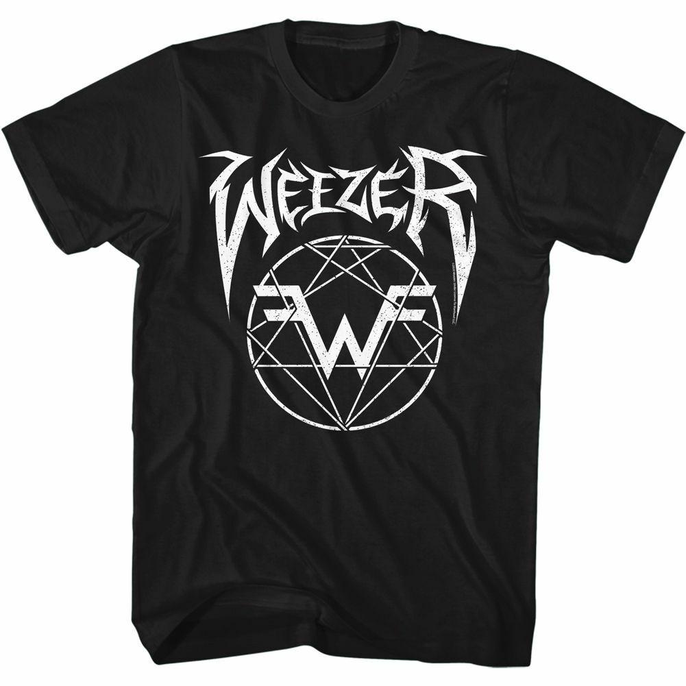 Weezer Metal Weezer Logo Black Adult T-Shirt Mens Womens Tees Top S