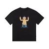 Fun Cartoon Character Pattern T-shirt Fashion Trend Short Sleeve Crew Neck Street Wear Unisex Cotton T-shirt