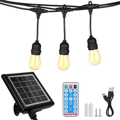 Solarbetriebene Lichterketten für den Außenbereich, wasserdicht, für die Terrasse, LED-Lichterketten für die Veranda im Freien