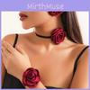 Handmade Zinc Alloy Rose Necklace Pendant For Women Summer Fashion Accessory