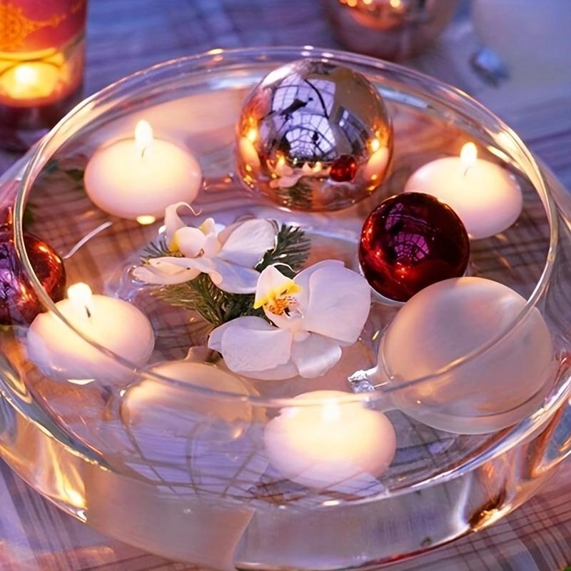 10Pcs Romantic Decor Floating Candles Round Smokeless Candles Wedding Party Home Hotel Decor Props