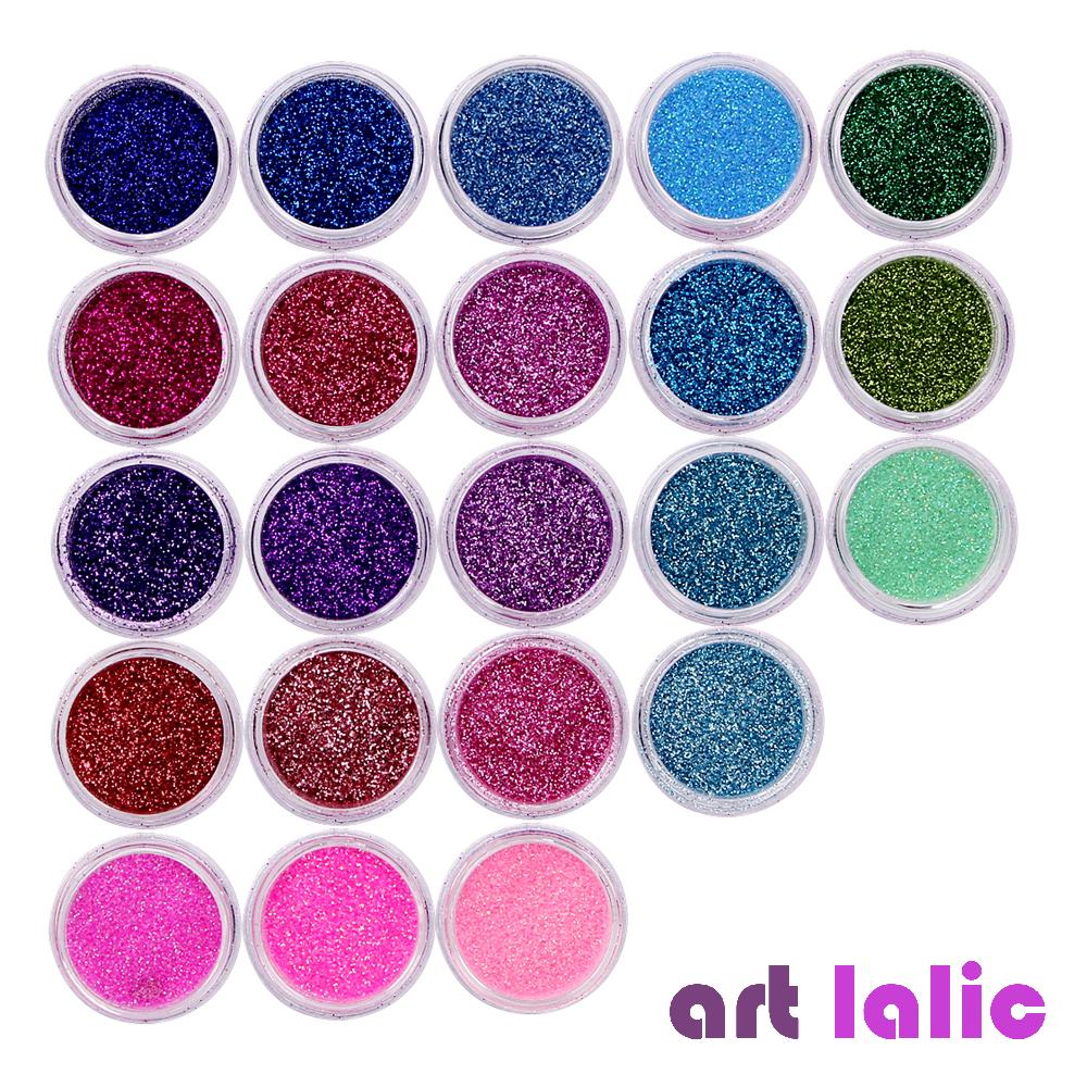 40Pcs Mix Colors Nail Glitter Powder Shining Nail Art Pigment Dust Nail Art Decoration