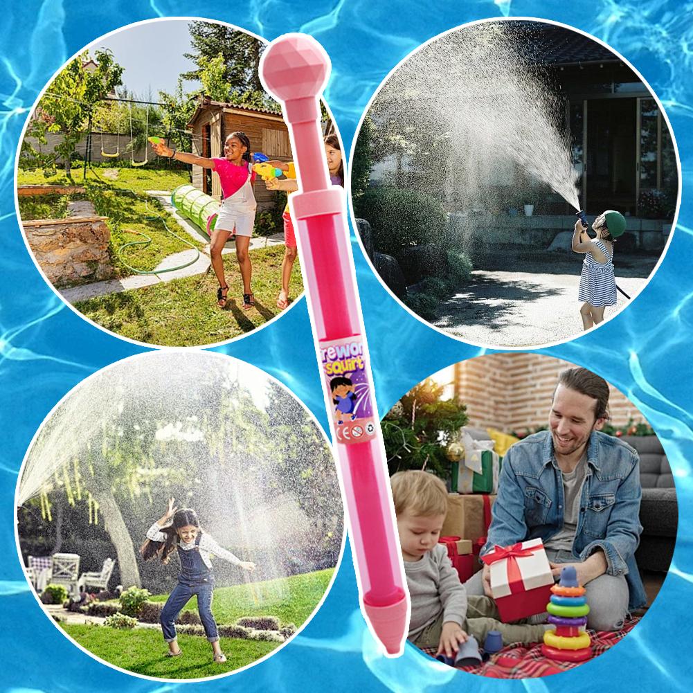 4pcs Fireworks Water Gun Spraying Toys Children's Pull-Out Water Sprinkler Toy for Outdoor Beach Summer Swimming Party Favor
