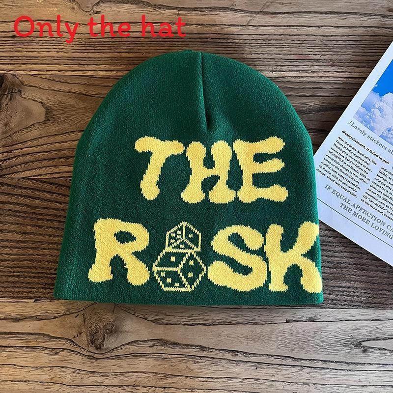 Acrylic Knit Beanie Hat For Men And Women With Letter Embroidery Winter Warmth Fashion Accessory