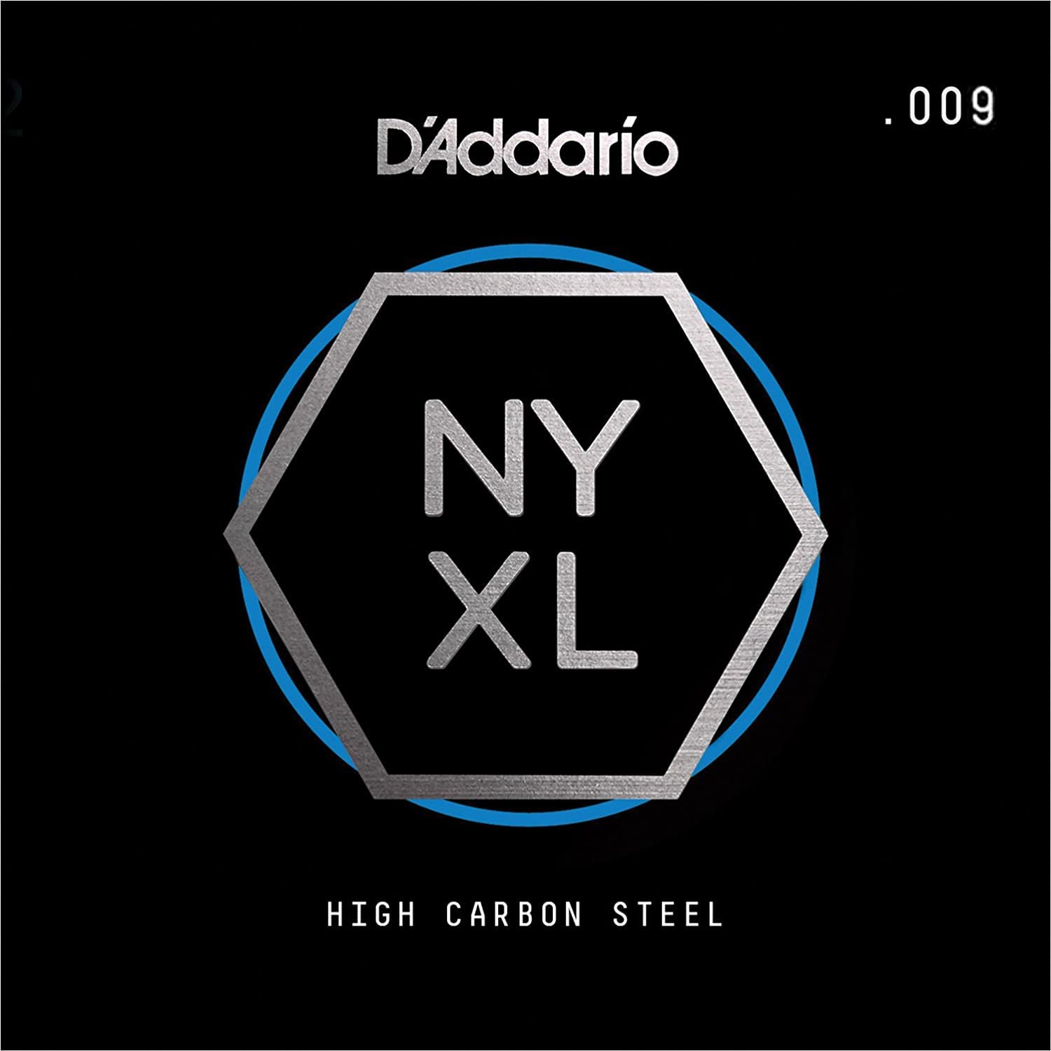 NYXL Plain Steel NYS009 Single Strings for Guitars of D Addario .009 Electric/Acoustic (Set 5)