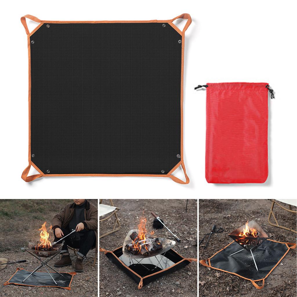 Folding and Practical Fireproof Under Grill Mat Deck Protectors Large Fireproof Mat Grill Mat