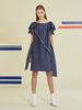 Leuiel Diagonal Line Volume Dress_Blue