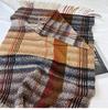 Women's High-End Plaid Tassel Shawl - Imitation Cashmere, Thickened & Warm for Autumn/Winter