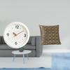 Modern Velvet Wall Clock Cushion Cover Decorative Round Quiet Numerals Pillowcase for Home Office
