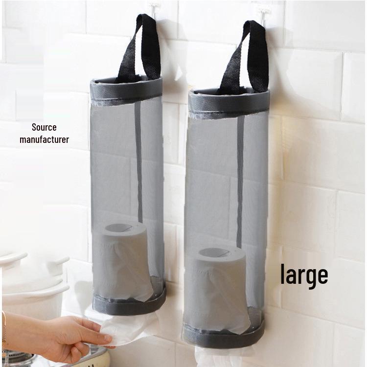 Wall-Mounted Kitchen Garbage Bag Storage with Drawstring