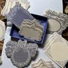 30pcs Vintage Boxed Sticky Notes Paper with Embossed Paper Thick Card Material Art Embossed Journaling Supplies Decorative Paper