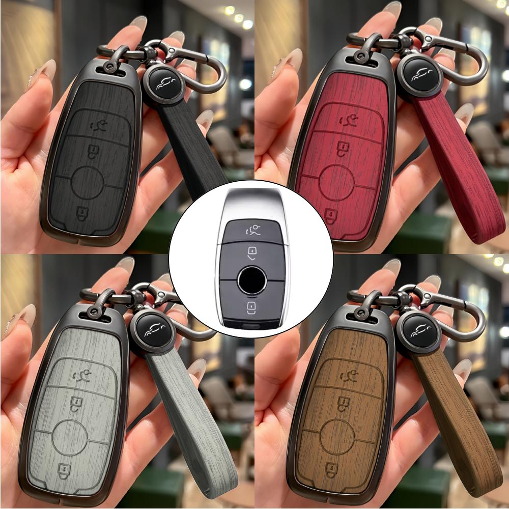 Zinklegering Bilnyckelfodral Skydd Skal Nyckelring För Mercedes Benz A C E S G Klass GLC CLE CLA GLB GLS W177 W205 W213 W222 X167 AMG