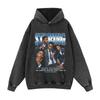Mens Oversized Cotton Hoodie Streetwear Loose Fit Graphic Print Long Sleeve Sweatshirt Casual Winter Wear