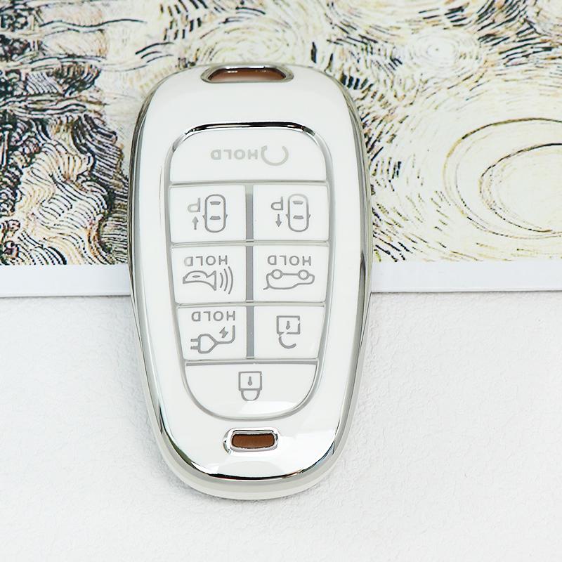 4 5 6 7 8 Buttons TPU Remote Key Shell Fob Case Cover for Hyundai 2020-2021 Sonata Nexo DN8 Santa Fe TM Tucson NX4 Staria Ioniq