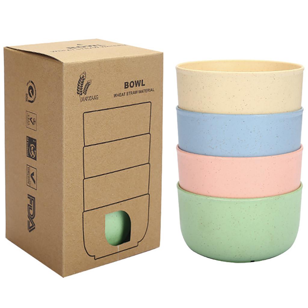 High Grade Wheat Straw Dinnerware Set Children's Unbreakable Dishes Tableware Fork Spoon Chopsticks Bowls Cup Dish Camping Set