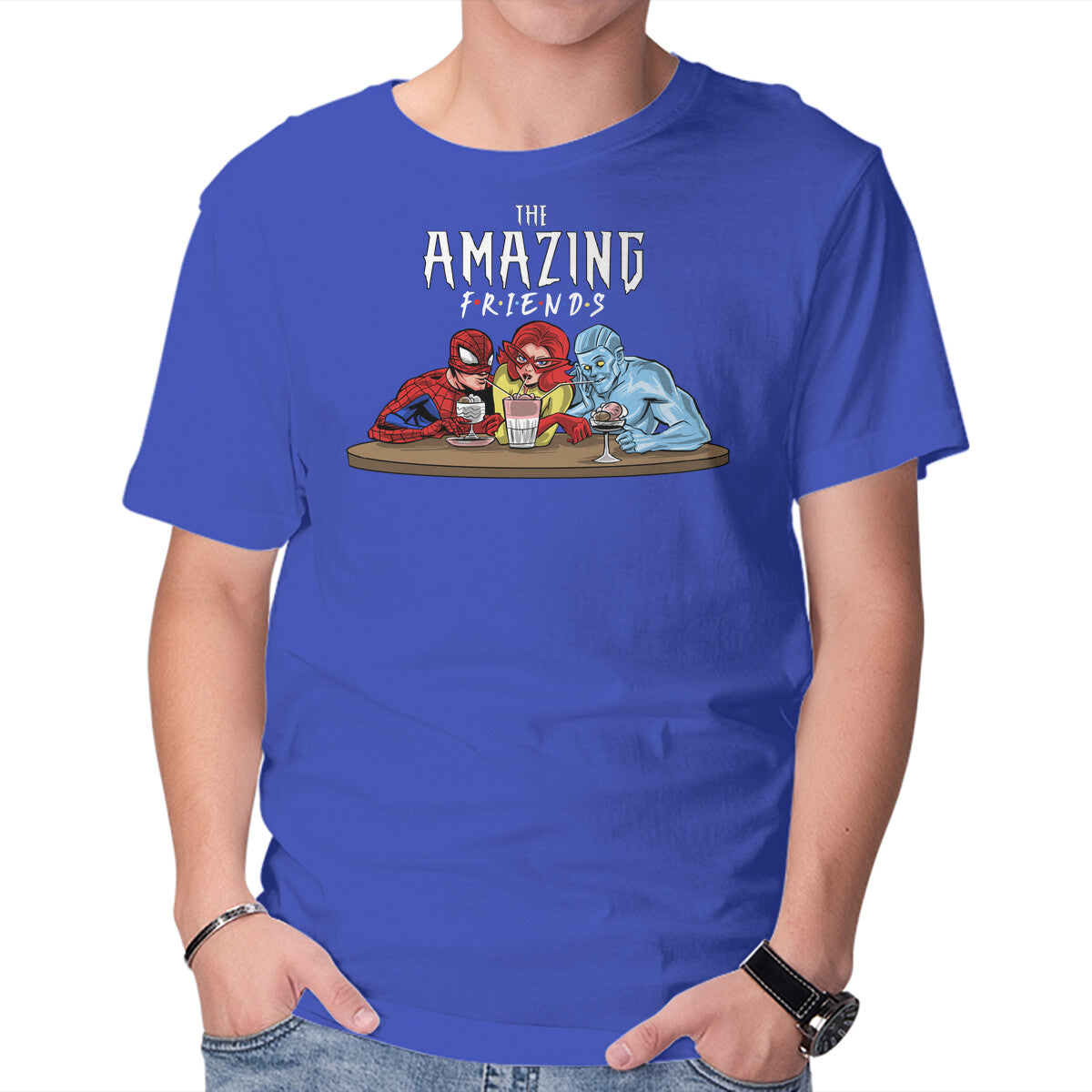 Unisex Crew Neck T-Shirt The Amazing Friends Graphic Short Sleeve Casual Tee XXL