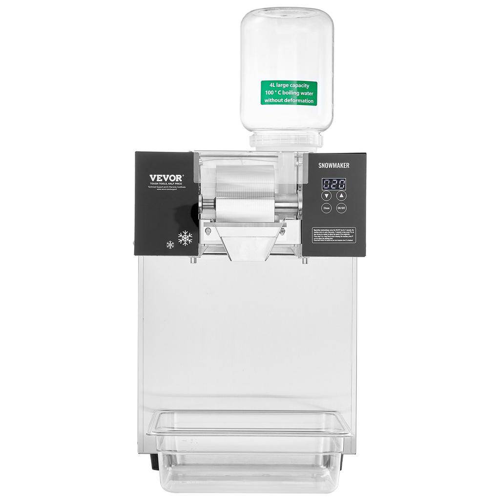 VEVOR Commercial Snowflake Ice Machine, 397LBS/24H Snowflake Ice Maker, Stainless Steel Ice Shaver Machine, Electric Snow Cone Maker
