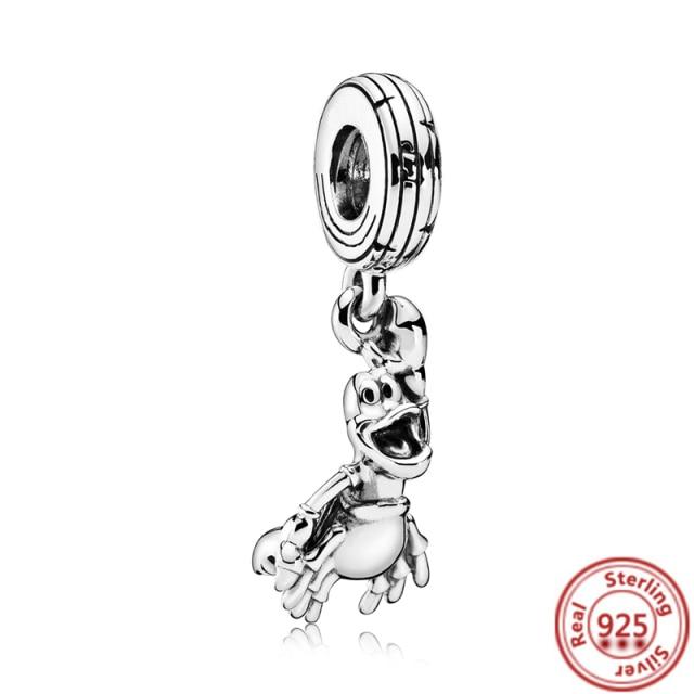 925 Silver Love Collection Beaded Pendant Charm Accessory Bracelet Women 'S Diy Jewelry