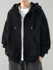 Men's Autumn/Winter Pure Cotton Cardigan Hoodie - American Trend, Hong Kong Style, Loose Heavyweight Jacket