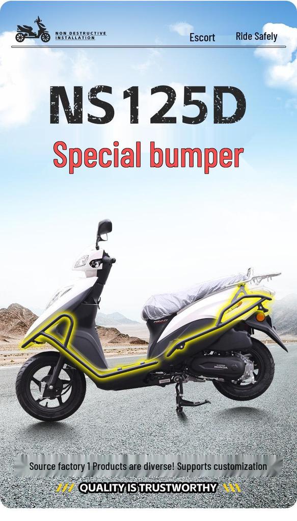 Honda NS125D Full Coverage Front & Rear Anti-Fall Bumper Guards