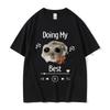 Funny Sad Hamster Im Just Little Girl Crew Neck T Shirt Casual Daily Short Sleeve Graphic Top For Unisex Unisex