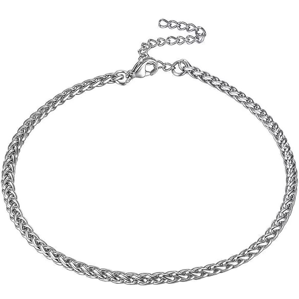 Stylish Stainless Steel Braided Hip-Hop Bracelet for Men
