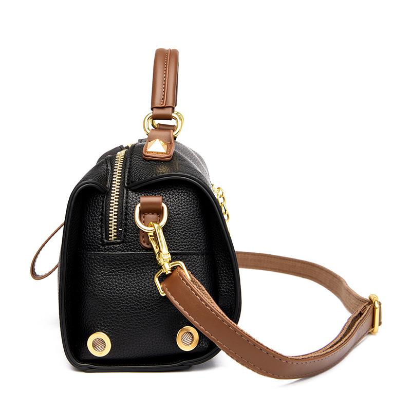Hohe Qualität Einfarbig Leder Schulter Umhängetasche Für Frauen 2023 Luxus frauen Handtasche Designer Weibliche Messenger Tote Sac