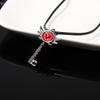 Hazbin Anime Hotel Schlüssel Halskette Liebesherz Flügel Anhänger Halskette Für Frauen Männer Choker Cosplay Accessoires Schmuck Geschenke