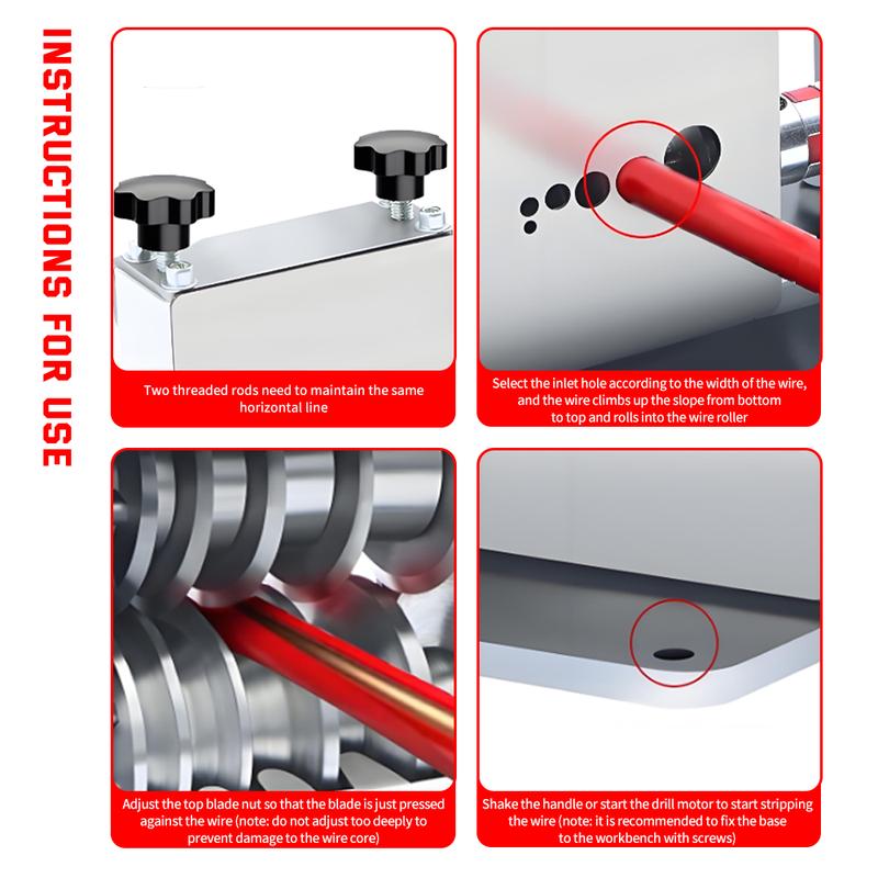 Zten Nowa Komercyjna Ściągaczka do Izolacji Przewodów 1-70mm² Automatyczna Ściągaczka do Kabli Miedzianych z Odpadami 6-otworowa