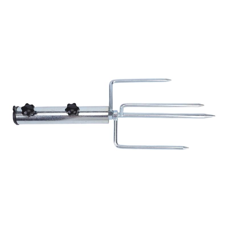 Supporto da Terra in Metallo Staccabile Portabastone con Gancio Bianco Set Manopole Girevoli Quotidiano per Uso all'Ombra in Giardino