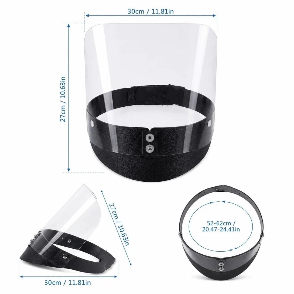 Ultra-Transparent Lens Full Face Cooking Shield Lightweight Structure Smooth Surface Kitchen Protective Visor Obstructed Vision
