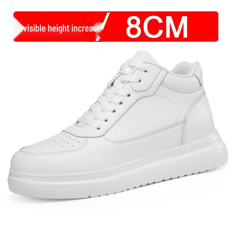 Men's Breathable 10cm Height Increasing Sports Shoes - Autumn Korean Style Mid-Top Casual Sneakers