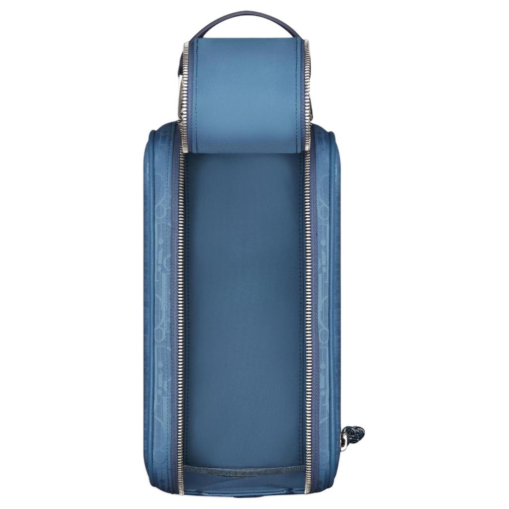 Dior Embossed Logo Zippered Recycled Nylon Toiletry Bag Men toiletry bag Blue 2ESCA494POS-H407