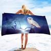 Owl Beach Towels,Snowy Owl Adult Beach Towel Light Absorbent Blanket Towel,Soft Bath Towel,Suitable for Beach Swimming Pool